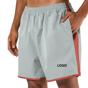 Pantalones Cortos Deportivos para Hombre, Tejido de Malla de Poliéster/Nailon, Transpirables, Tejido de Punto de 160 g, Bolsillos con Cordón, Logotipo Frontal Personalizable, para Correr - Product Image 1