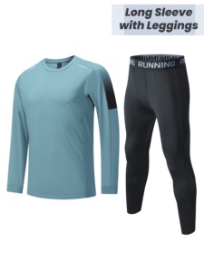 Ensemble de sport trois pièces pour homme OEM, vêtements de sport à séchage rapide, tenue de course et d'entraînement, fabricant de vêtements de fitness en gros, haute qualité - Product Image 5