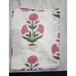 Tissu en coton 100% imprimé numérique à fleurs roses, lavable, au meilleur prix de gros et multi-usages - Product Image 1