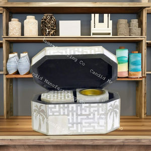 Mini juego de bandejas de regalo con quemador de incienso con incrustaciones de nácar y quemador Bakhoor Seashell Madkhan Bandeja para servir - Product Image 5