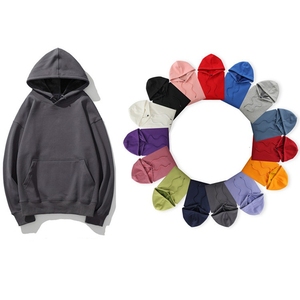 เสื้อฮู้ดผ้าฟลีซหนานุ่ม มีกระเป๋าจิงโจ้ สำหรับผู้ชาย สีพื้น - Product Image 6