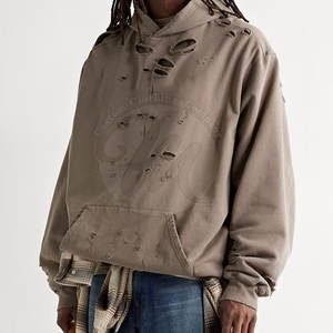 Sudaderas con Diseño Personalizado al por Mayor, Sudaderas con Efecto Desgastado de la Mejor Calidad a Precio Económico, Sudaderas con Efecto Desgastado de Moda OEM - Product Image 2