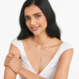 Collar de tenis de plata maciza 925 con moissanita y diamantes, corte redondo brillante, joyería elegante para mujer, regalo de lujo. - Product Image 1