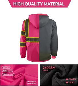 Men Women Safety Rain Jacket Hi Vi Reflective Safety Work Jacket Best Material High Quality Reflective Safety Work Jacket - Product Image 5