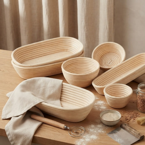 Bread Banneton Proofing Basket Handmade Rattan Bread Rising Bowl with Linen Liner for Artisan Sourdough Baking - Product Image 6