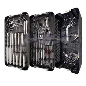 Orthopedic Spinal Lumbar Surgery Stainless Steel Manual Instrument Set with Sterilization Case By <b>Blush</b> Surgical - Product Image 2