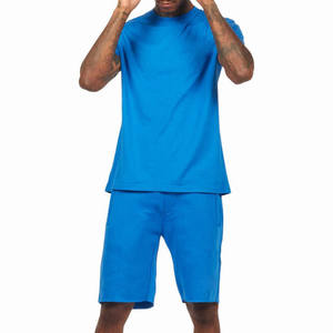 Conjunto de Camiseta y Pantalones Cortos para Hombre, Corte Holgado, Informal, para Entrenamiento, Dos Piezas, Ropa Deportiva para Gimnasio, Fitness, Ejercicio de Verano, Uso Diario, Cómodo - Product Image 1