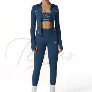 Nuevo Conjunto de Yoga de 3 Piezas para Mujer, Diseño de Última Moda, Alta Calidad, Conjunto de Yoga para Mujer al por Mayor - Product Image 4