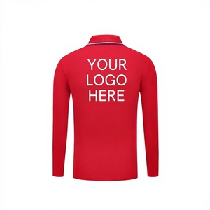 Men's White Long Sleeve Polo Shirt Embroidered Logo Front Casual Oxford Cotton Breathable Regular Fit - Product Image 5
