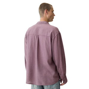 Chemise décontractée pour homme en mélange de lin, coupe ample, douce et légère, à manches longues, personnalisable, marque privée, fournisseur OEM ODM en gros - Product Image 2