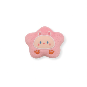 Ilan Pink <b>Star</b> Shaped Ornament With Cat Face <b>Design</b> For Decoration 1Pc - Product Image 2