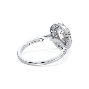 Anillos Solitarios de Moissanita con Corte Ovalado de 2.39Ct en Oro de 14K, Hechos a Medida por REYES, para Mujer, Regalo de Boda o Compromiso de Lujo, Joyería Fina - Product Image 3