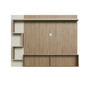 Mueble de TV de Estilo Moderno MARSELAN con 1 Puerta, Mueble de Salón de Madera para el Hogar, Aglomerado/Cristal, Diseño Superior Brasileño, Fácil de Montar - Product Image 2