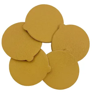 กระดาษทรายแผ่น150 Grit Yellow Sanding Disc สำหรับขัดรถยนต์,กระดาษทรายเลื่อน6นิ้ว100มม. พร้อมห่วง