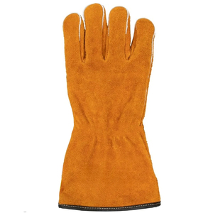 Gants de soudage industriels chauffants de qualité supérieure, résistants au feu, en cuir personnalisé pour le travail et la soudure - Product Image 4