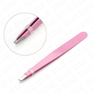 Pinzas para Cejas de Acero Inoxidable Rosa al por Mayor con Punta Inclinada, Logotipo Personalizado, Herramienta Profesional de Belleza y Cuidado Personal, Uso de Precisión - Product Image 3