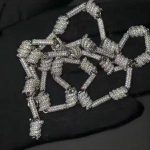 Cadena Cubana de Plata 925 Chapada en Oro con Moissanita, Estilo Hip Hop, Joyería de Moda, Collar para Hombres, Mujeres y Fiestas - Product Image 1