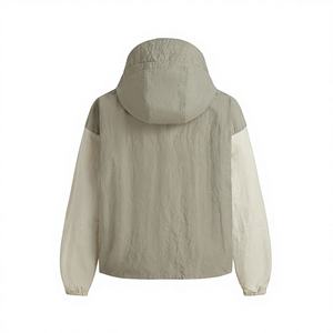 Custom ODM Men's Sporty Windbreaker <b>Jacket</b>-Zip-Up Thin Spring Nylon Varsity Style Oversized Fit Windproof & <b>Patchwork</b> Design - Product Image 2