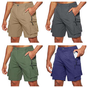 Novedad 2026: Pantalones Cortos Cargo de Verano para Hombre, 100% Algodón, Color Sólido, Cintura Elástica Media, Estilo Urbano, Transpirables, Color Personalizable - Product Image 5