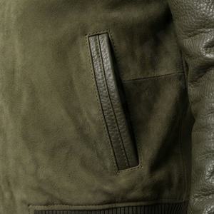 Elegantes Chaquetas de Cuero PU Suave Estampadas en Azul Marino para Hombre, Totalmente Personalizadas, 100% Piel de Oveja Original, Cierre Frontal con Cremallera - Product Image 5