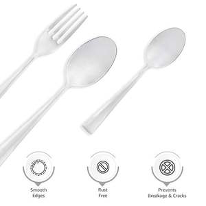 Ensemble de couverts de luxe en acier inoxydable, haute qualité, finition polie miroir, pour hôtel et restaurant, à prix avantageux - Product Image 4