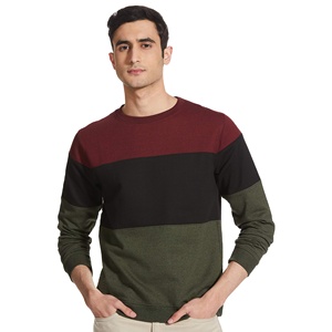 Derniers vêtements de mode pour hommes 2025 sweat-shirt 100% chaud coton polaire col rond patchwork multi couleurs manches complètes vêtements OEM - Product Image 1