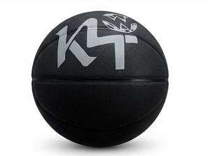 Ballon de basket-ball noir KLTW INT'L taille 7 avec logo K1, revêtement en cuir, durable, pour entraînement en salle - Product Image 2