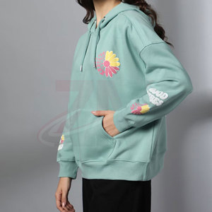 Sudadera con Capucha Casual y Ecológica para Mujer, 100% Algodón, Color Personalizado, Diseño Único, Hombros Caídos, Transpirable - Product Image 2
