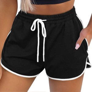 Shorts de sport pour femme, taille mi-haute, coupe ajustée, en tissu Oxford, séchage rapide, écologiques, avec taille élastique, pour entraînement en salle de sport, commande en gros - Product Image 5