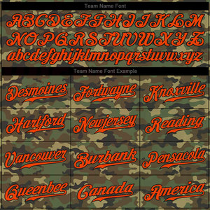 Maillot de baseball pour adultes, chemise boutonnée, vêtements d'équipe, maillot de baseball par sublimation, camouflage orange-noir, maillot de baseball authentique Salute. - Product Image 5