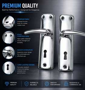KELLTON Stainless Steel Waterproof <b>Door</b> Handle <b>Lock</b> <b>Push</b> <b>Button</b> Modern Design Ambidextrous for Bathroom Apartment Hotel - Product Image 5