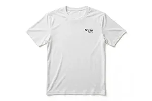 Camiseta de Manga Corta para Mujer, Cuello Redondo, 100% Algodón Jersey, Corte Regular, Color Sólido, Informal, Lisa, Teñida, Transpirable, Tejido de Punto - Product Image 6