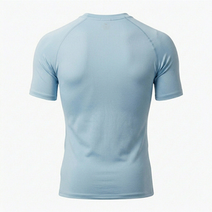 T-shirt de compression pour homme à manches courtes, séchage rapide, personnalisable, coupe ajustée, impression OEM - Product Image 2