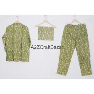 Nuevo Diseño, Conjunto de Pijamas de Lujo para Mujer, para Vacaciones de Invierno, 100% Algodón, Suave y Liso, Conjunto de Pijamas Largos - Product Image 4