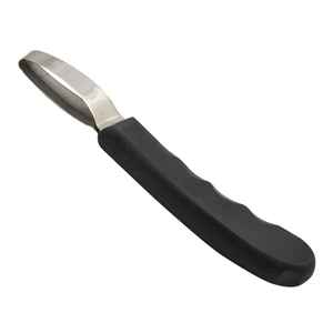 Couteau à sabots en acier Damas de qualité supérieure IRON, outil de fermeur pour le taillage des sabots, lame artisanale, outils vétérinaires, marque privée OEM - Product Image 1