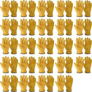 Gants de travail en cuir Flex Grip, gants de jardinage robustes en cuir de vache pour hommes et femmes - Product Image 2