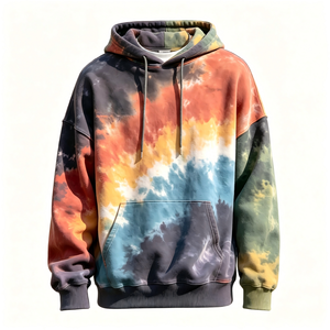 Sudadera con Capucha Tie Dye para Mujer, Corte Regular, Manga Larga, Tejido de Poliéster Transpirable, Estilo Otoñal con Bolsillos - Product Image 4