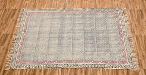 Alfombra Étnica de Algodón Hecha a Mano, Tejido Plano Estampado, Decoración Boho para el Hogar, Patrón Geométrico, Ecológica, Antideslizante, Apta para Mascotas - Product Image 6