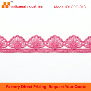 Ruban de dentelle guipure rose bébé 10 mm en vrac, 20 mètres, traditionnel, écologique, pour accessoires capillaires, vêtements pour enfants, bordures de robes, artisanat et couture - Product Image 6
