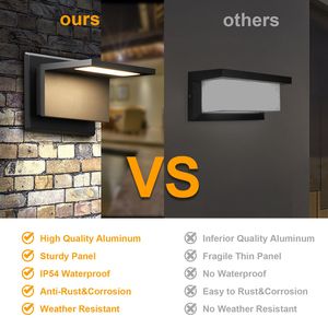 Lampada da Parete LED Moderna per Esterni, Lanterna in Alluminio 17309, Nuovo Design per Portico e Ingresso - Product Image 4