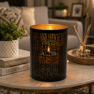 Porte-bougie décoratif en métal, lanterne pour bougie chauffe-plat, décoration d'intérieur, centre de table, éclairage romantique, cadeau pour mariage ou fête - Product Image 5