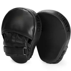 Black Orange Boxing Punching Mitts Curved Focus Pads PVC Training Targets Custom Logo for Hot Selling Customized Logo Printing - Product Image 1