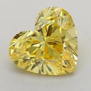 Diamante amarillo de corte corazón, cultivado en laboratorio, certificado por IGI, diamante amarillo de corte corazón suelto para anillo de compromiso personalizado de 1 a 5 quilates - Product Image 4