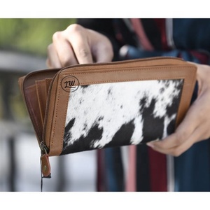 LW High Quality Handmade Cowhide Leather Women's Stylish Clutch Hair on Purse <b>Wallet</b> - Product Image 4