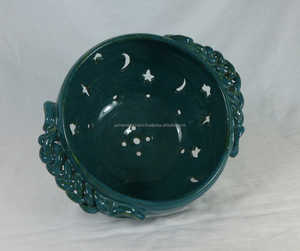 Durable Handmade Metal Colander With <b>Green</b> Finished for Easy Efficient Kitchen Drainage and Food Preparation - Product Image 6