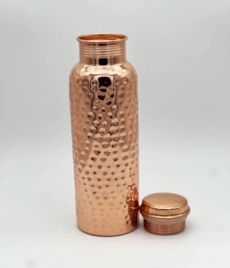 Pure Copper Double Wall Eco-Friendly Water Bottle for Home Office Use Traditional Design Premium Handcrafted Quality Buy Direct - Product Image 3