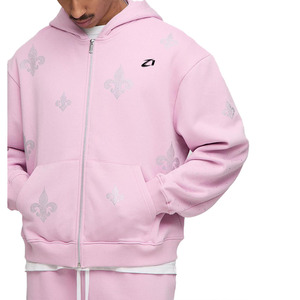 Ensemble de survêtement tendance en strass pour homme, streetwear, sweat à capuche et pantalon de jogging, tenue deux pièces en strass, vente en gros de vêtements OEM - Product Image 5