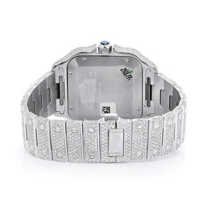 Montre Moissanite Iced Out VVS Diamant Style Hip Hop Moderne Acier Inoxydable Quartz Bracelet 20mm Cadran en Verre - Product Image 6