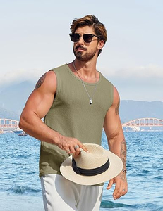 Wholesale Custom Cotton Stringer Gym Vest Fitness <b>Singlet</b> Workout Muscle Bodybuilding Tank Top For <b>Men</b> - Product Image 5