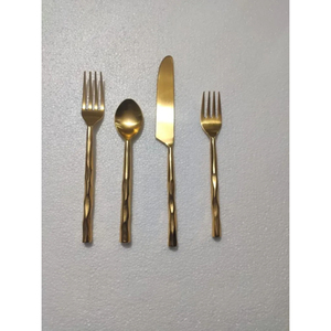 Juego de Cubiertos de Acero Inoxidable Dorado Moderno de Lujo al por Mayor, Juego de Vajilla Ecológico, Perfecto para Bodas y Cenas en Casa - Product Image 4